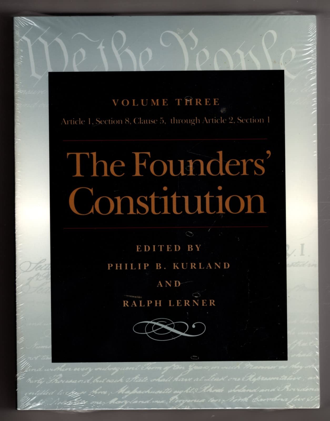 The Founders' Constitution, Volume 3,Used
