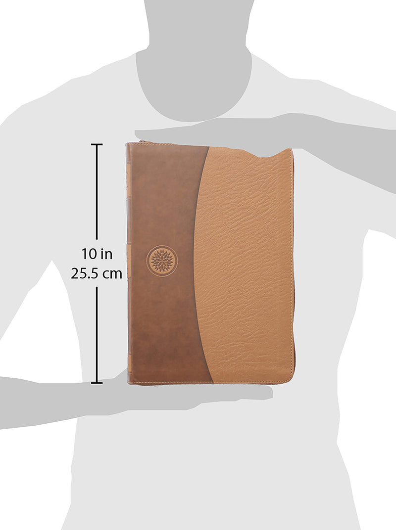 Biblia Reina Valera 1960 Tamao grande, letra grande piel canela con cremallera / Spanish Holy Bible RVR 1960. Large Size Large P,Used