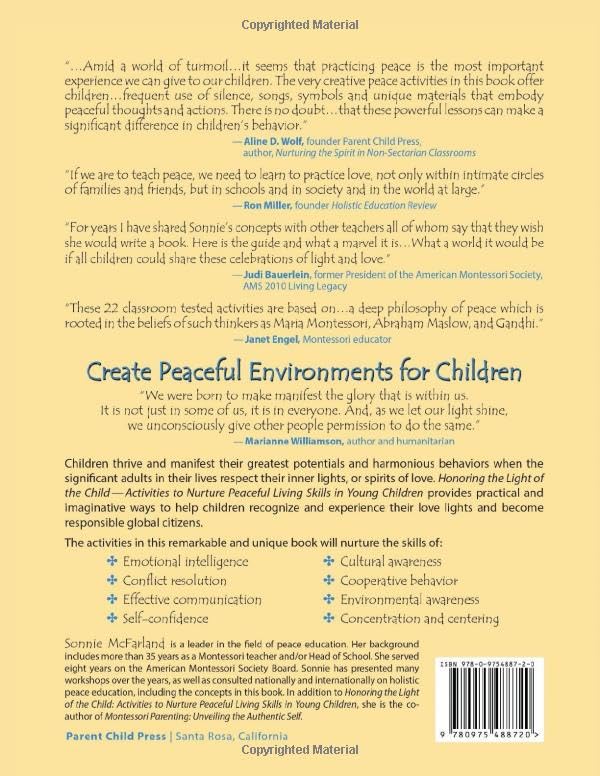 Honoring The Light Of The Child: Activities To Nurture Peaceful Living Skills In Young Children,Used