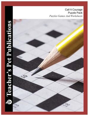 Call It Courage Puzzle Pack  Teacher Lesson Plans, Activities, Crossword Puzzles, Word Searches, Games, And Worksheets (Paperba,New
