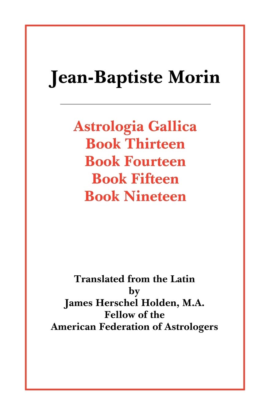 Astrologia Gallica Books 13, 14, 15, 19,Used
