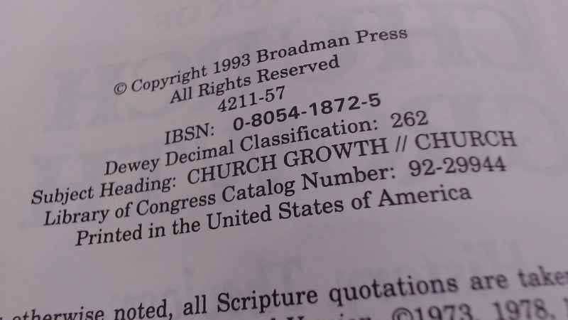 The Book Of Church Growth,Used