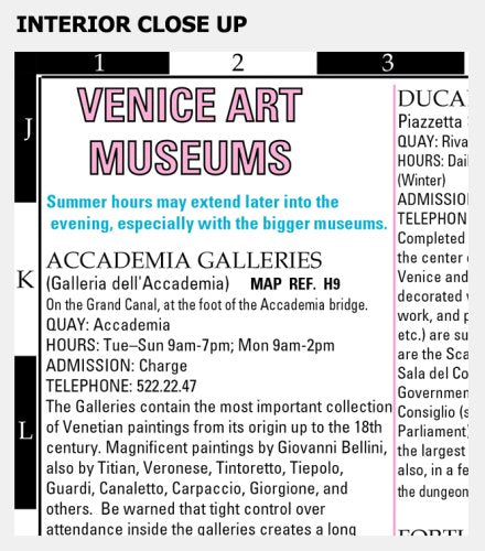 Artwise Venice Museum Map  Laminated Museum Map of Venice, Italy,Used