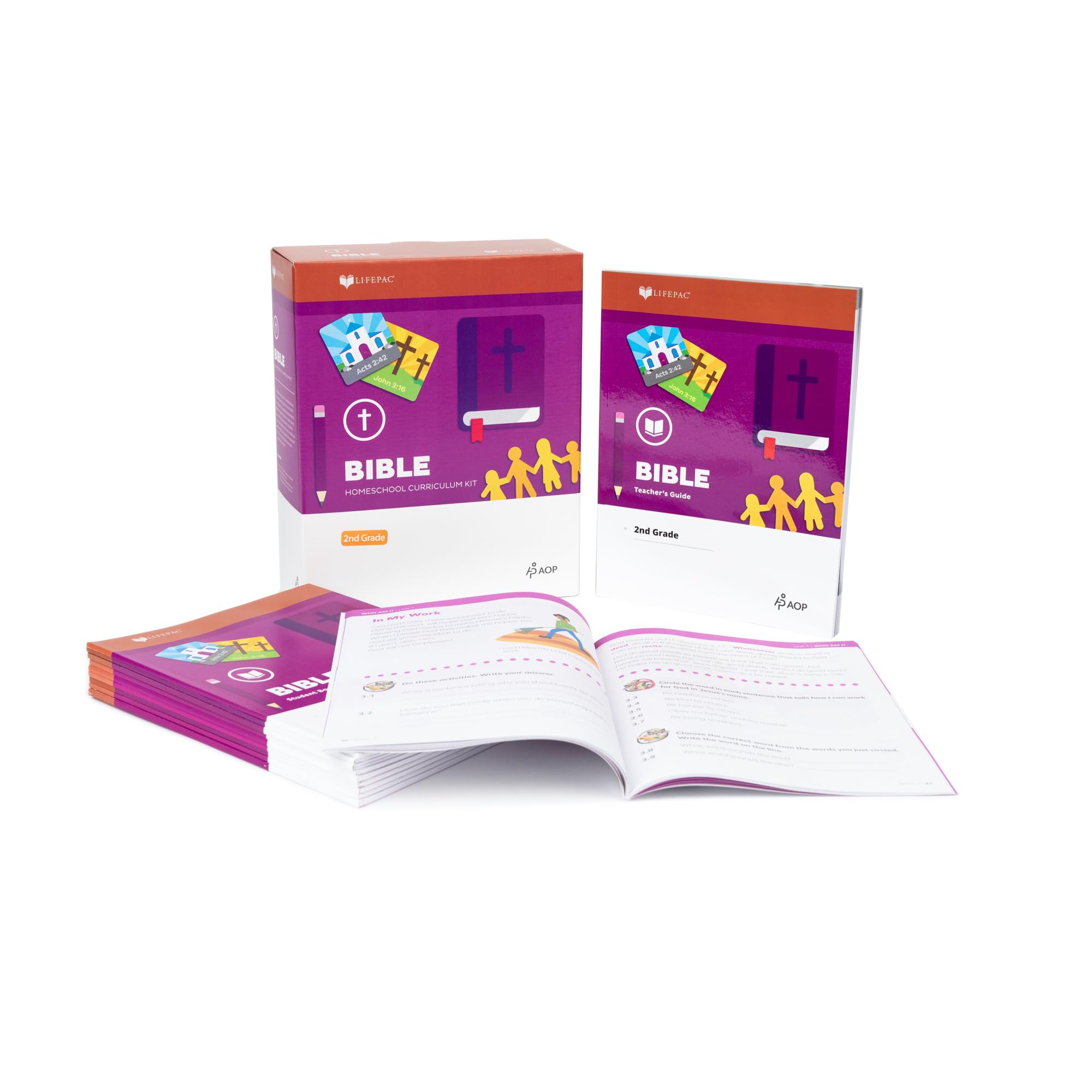 Lifepac 2nd Grade Bible Set,Used