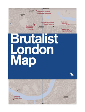 Brutalist London Map (Blue Crow Media Architecture Maps),Used