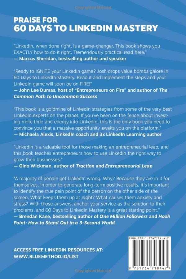 60 Days to LinkedIn Mastery: The Entrepreneur, Executive, and Employee? Guide to Optimize Your Profile, Make Meaningful Connecti,Used