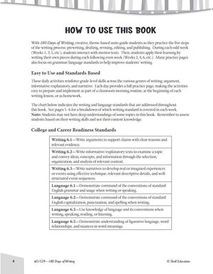 180 Days of Writing for Sixth Grade  An EasytoUse Sixth Grade Writing Workbook to Practice and Improve Writing Skills (180 Da,Used