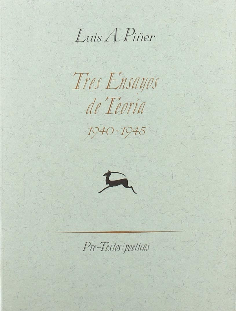 Tres ensayos de teora (Poticas) (Spanish Edition),Used