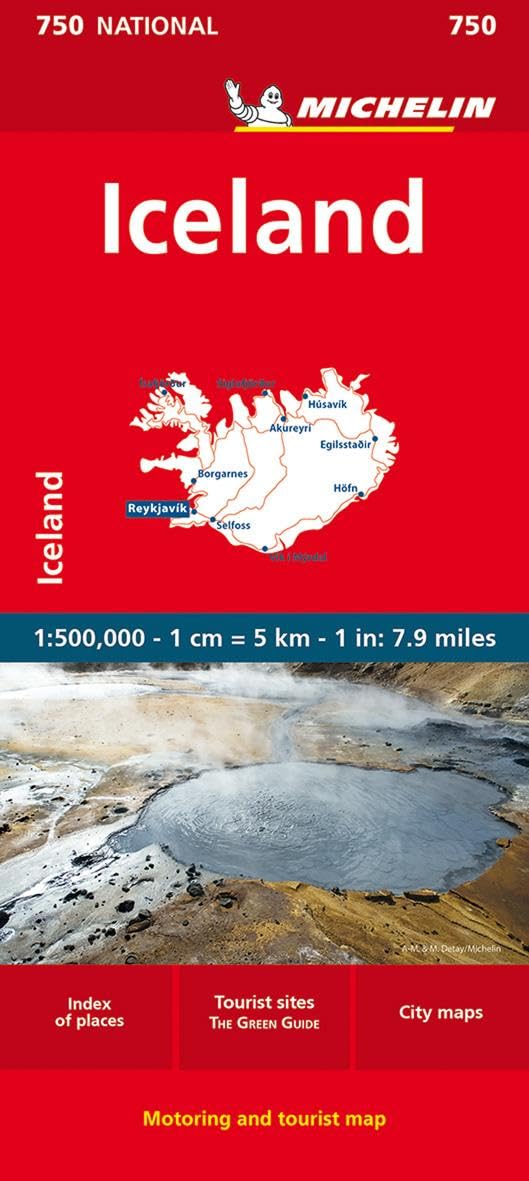 Michelin Iceland Map 750 (Michelin Map),Used