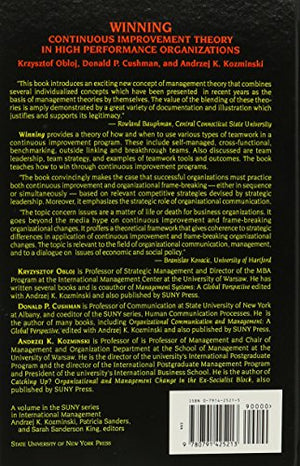 Winning: Continuous Improvement Theory in HighPerformance Organizations (Suny Series in International Management),Used
