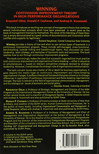 Winning: Continuous Improvement Theory in HighPerformance Organizations (Suny Series in International Management),Used