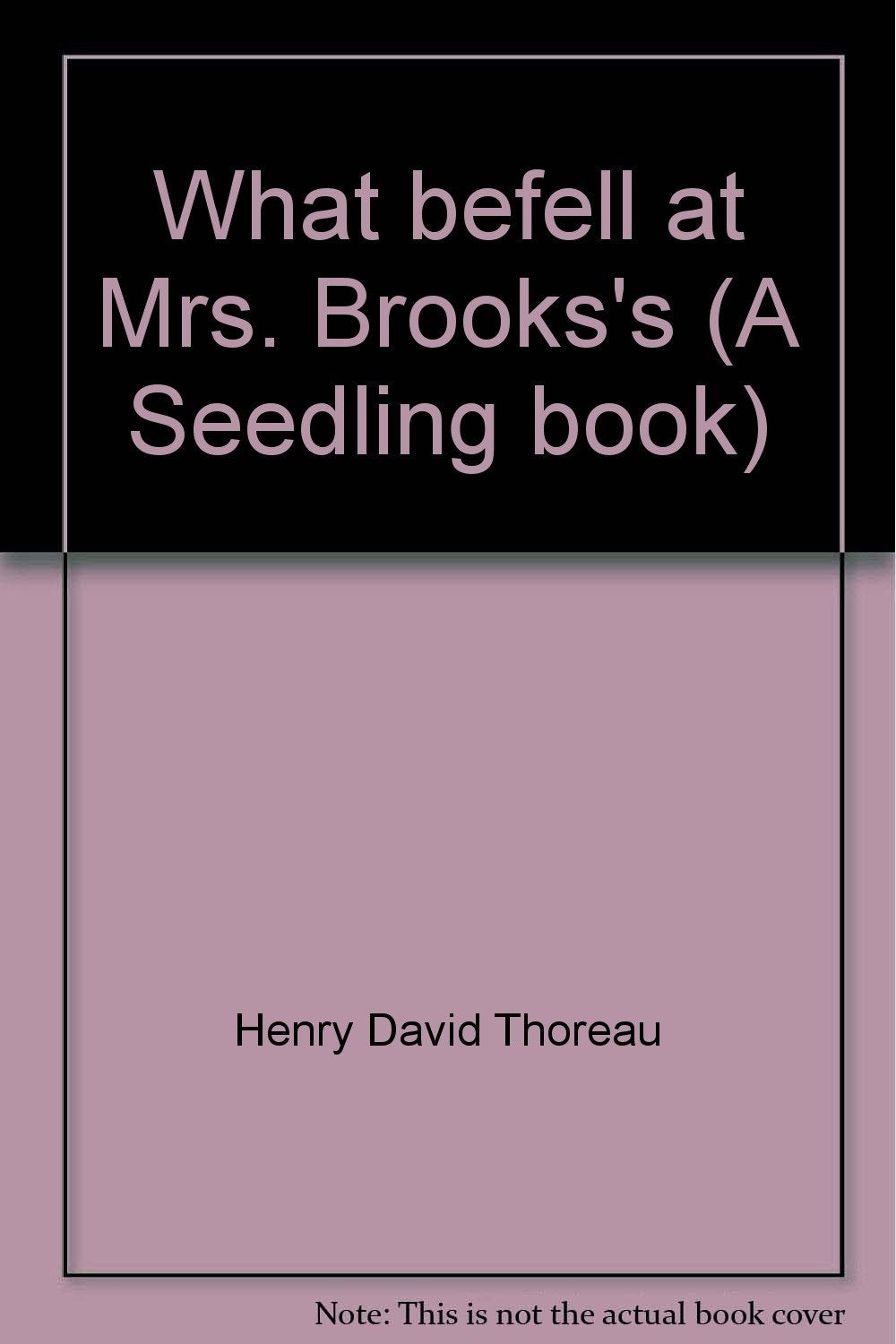 What befell at Mrs. Brooks's (A Seedling book),Used