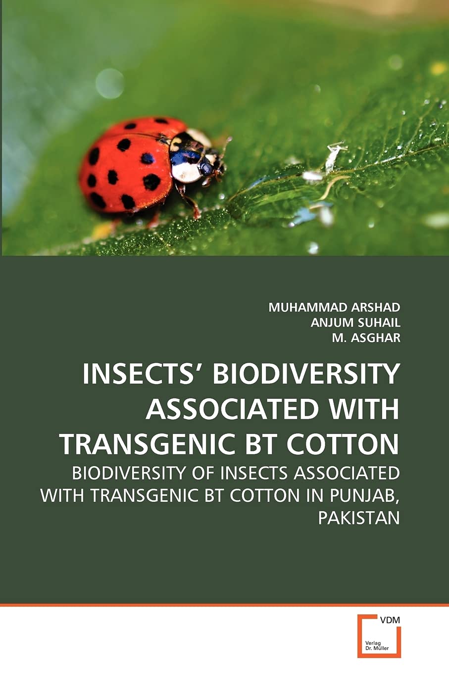 INSECTS' BIODIVERSITY ASSOCIATED WITH TRANSGENIC BT COTTON: BIODIVERSITY OF INSECTS ASSOCIATED WITH TRANSGENIC BT COTTON IN PUNJ,Used