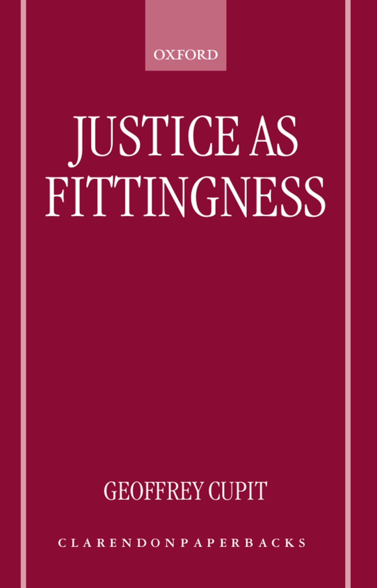 Justice As Fittingness,Used