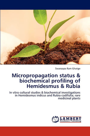 Micropropagation status & biochemical profiling of Hemidesmus & Rubia: In vitro cultural studies & biochemical investigations in,Used