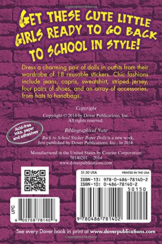 Back To School Sticker Paper Dolls (Dover Little Activity Books: Fashion),Used