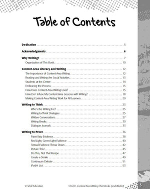 Content Area Writing That Rocks (Creative Writing Activities, Grades 312) (Professional Resources),Used
