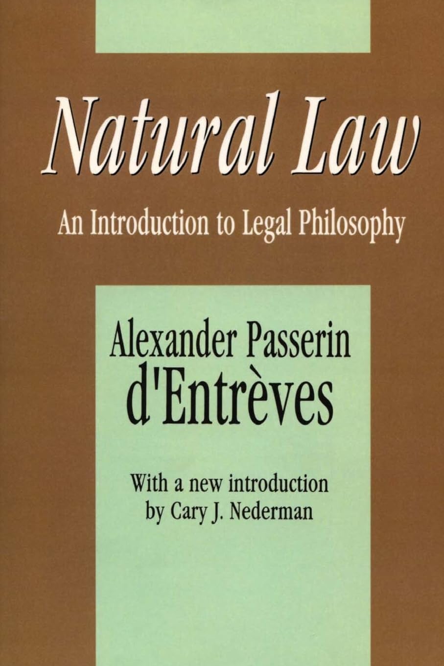Natural Law: An Introduction to Legal Philosophy (Comparative Urban and Community Research),Used