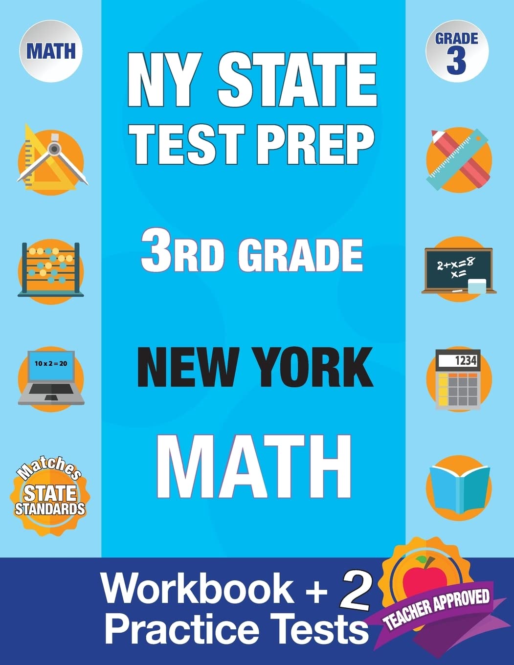 NY State Test Prep 3rd Grade New York Math: New York 3rd Grade Math Test Prep, 3rd Grade Math Test Prep New York, Math Test Prep,Used