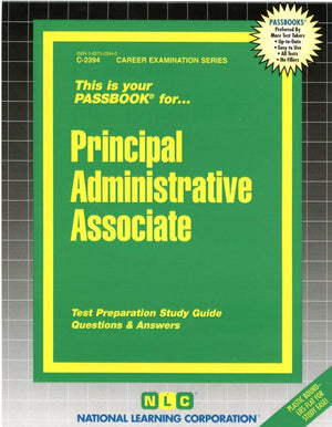 Principal Administrative Associate(Passbooks) (Career Examination Series),New