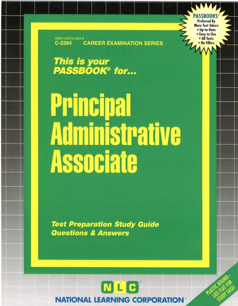 Principal Administrative Associate(Passbooks) (Career Examination Series),New