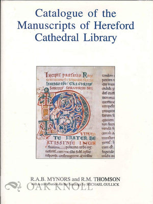 Catalogue of the Manuscripts of Hereford Cathedral Library,Used