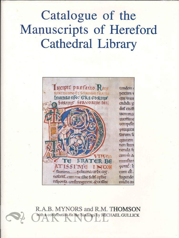 Catalogue of the Manuscripts of Hereford Cathedral Library,Used