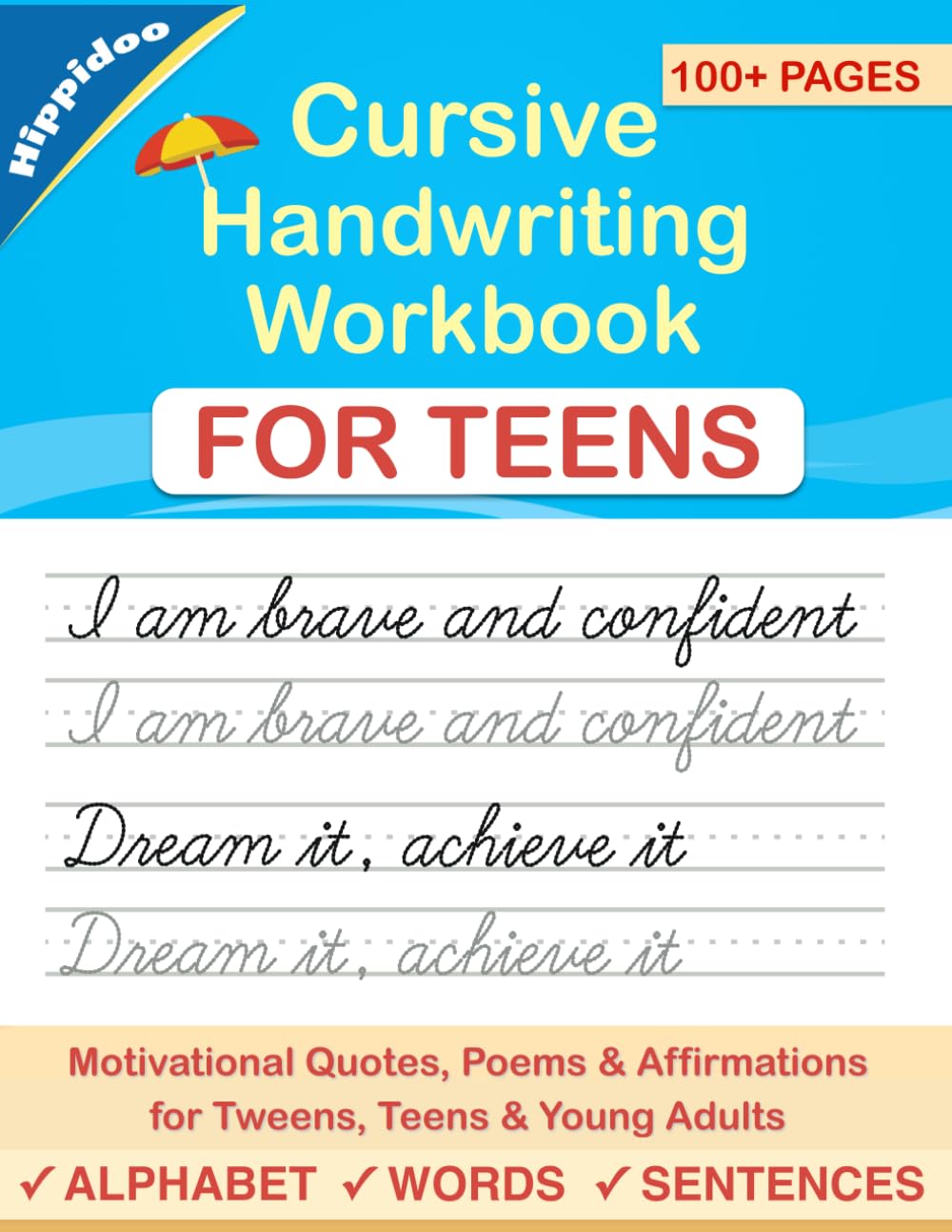 Cursive Handwriting Workbook for Teens: A cursive writing practice workbook for young adults and teens (Master Print and Cursive,New