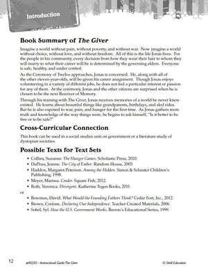 The Giver: An Instructional Guide for Literature  Novel Study Guide for 4th8th Grade Literature with Close Reading and Writing,Used
