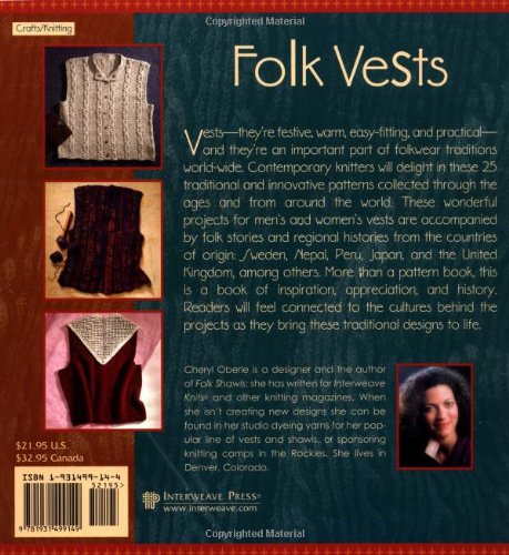 Folk Vests: 25 Knitting Patterns & Tales From Around the World (Folk Knitting series),New