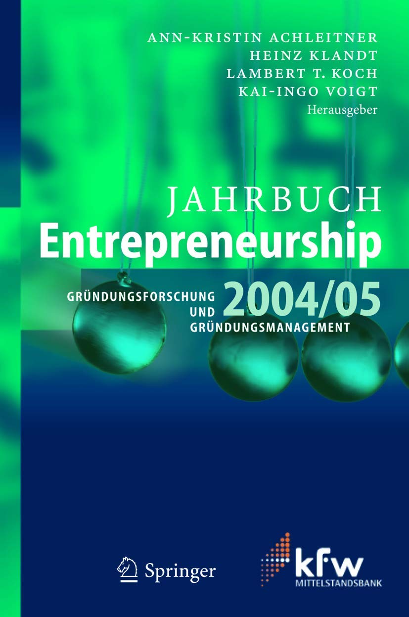 Jahrbuch Entrepreneurship 2004/05: Grndungsforschung und Grndungsmanagement (German Edition),Used