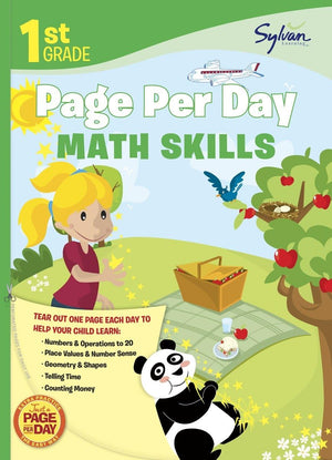 1St Grade Page Per Day: Math Skills: Math Skills # Numbers And Operations To 20, Place Values And Number Sense, Geometry And Sha