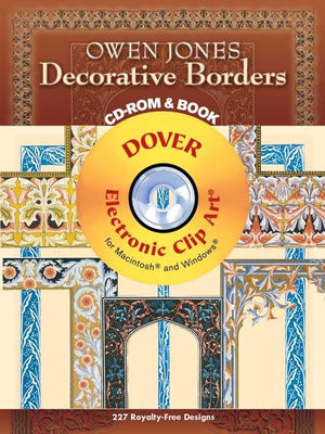 Owen Jones Decorative Borders CDROM and Book (Dover Electronic Clip Art),Used