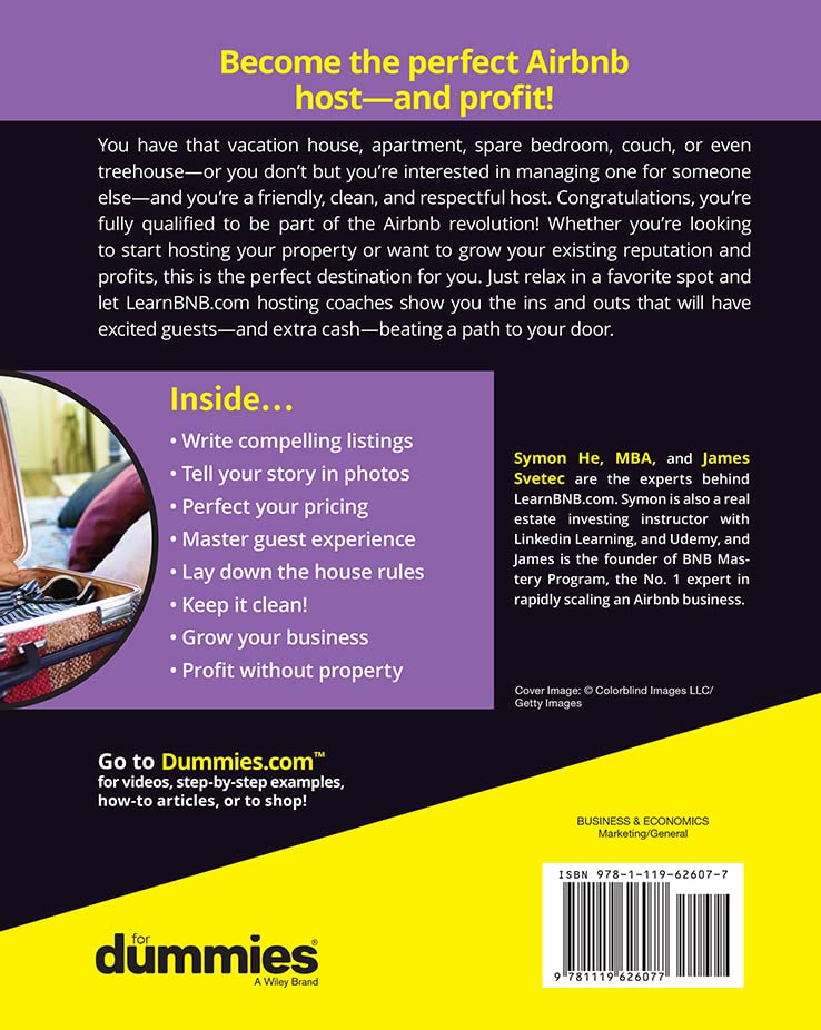 Airbnb For Dummies (For Dummies (Business & Personal Finance)),Used