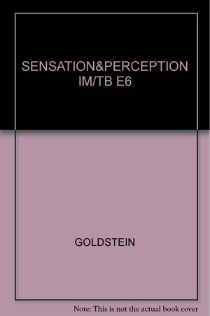 SENSATION PERCEPTION IM/TB E6,Used
