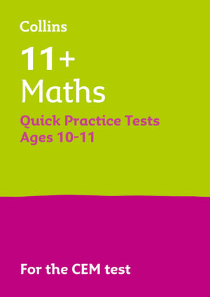 Letts 11+ Success  11+ Maths Quick Practice Tests: for the CEM tests: Age 1011,Used