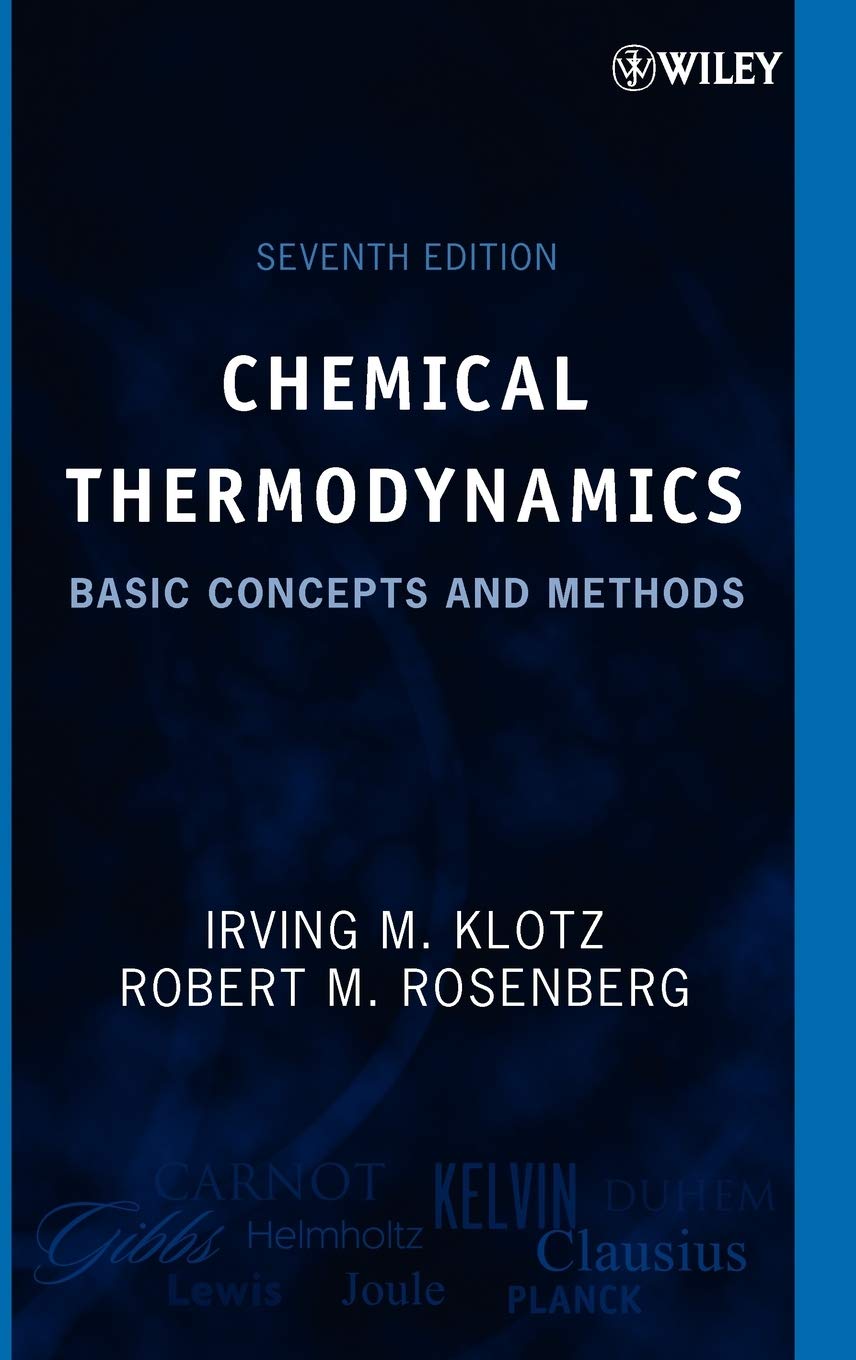 Chemical Thermodynamics: Basic Concepts and Methods,New