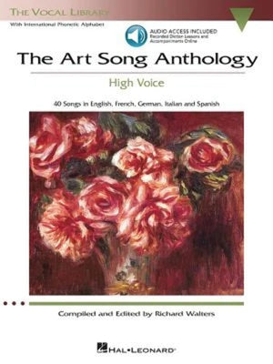 The Art Song Anthology  High Voice Book with Online Audio  Vocal Library Collection  40 Classical Pieces by Bach, Schubert, Deb,New
