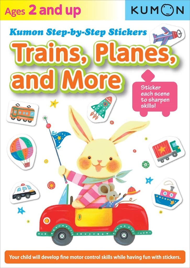 Stepbystep Stickers: Trains, Planes And More (Kumon Stepbystep Stickers)