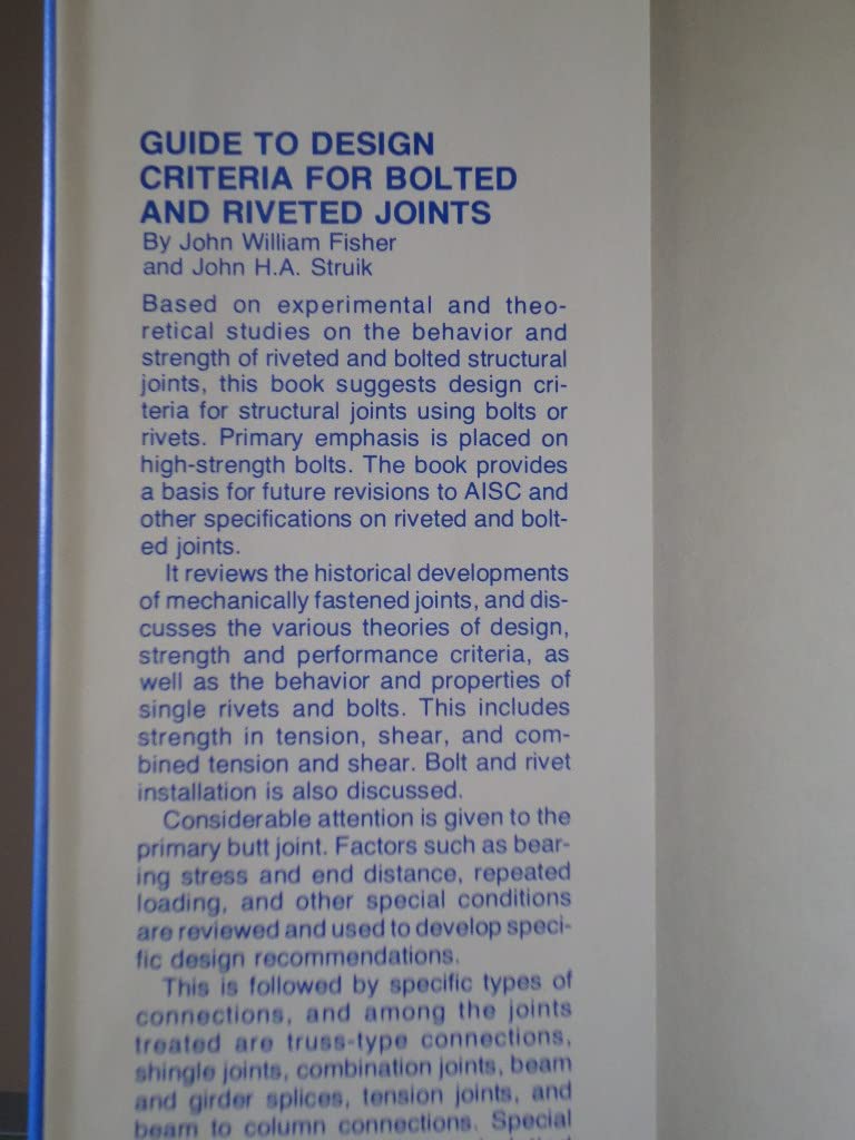 Guide to Design Criteria for Bolted and Riveted Joints, 2nd Edition,Used