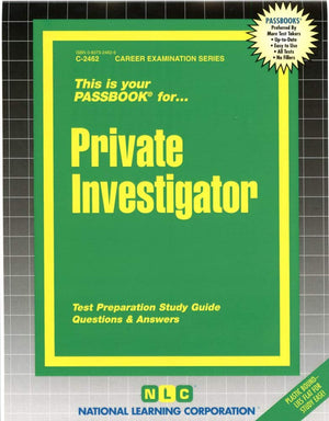 Private Investigator (Career Examination Series),New