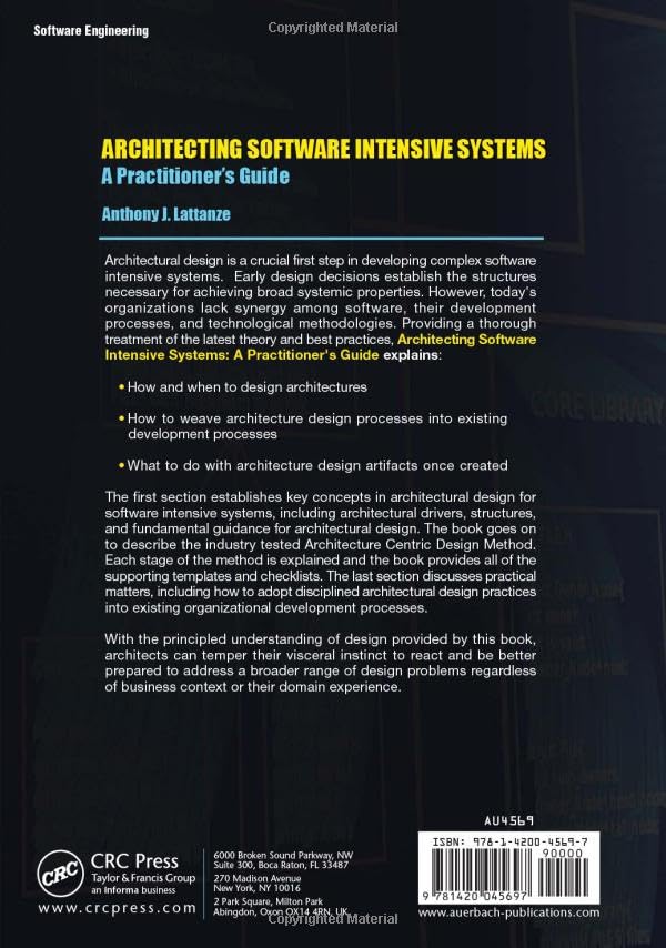 Architecting Software Intensive Systems,Used