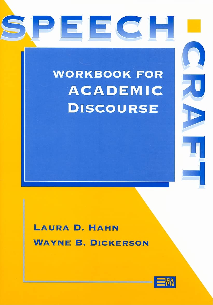 Speechcraft: Workbook for Academic Discourse (Michigan Series In English For Academic & Professional Purposes),Used