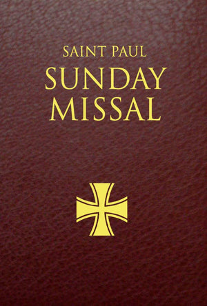 St. Paul Sunday Missal  Burgundy Leatherette,Used