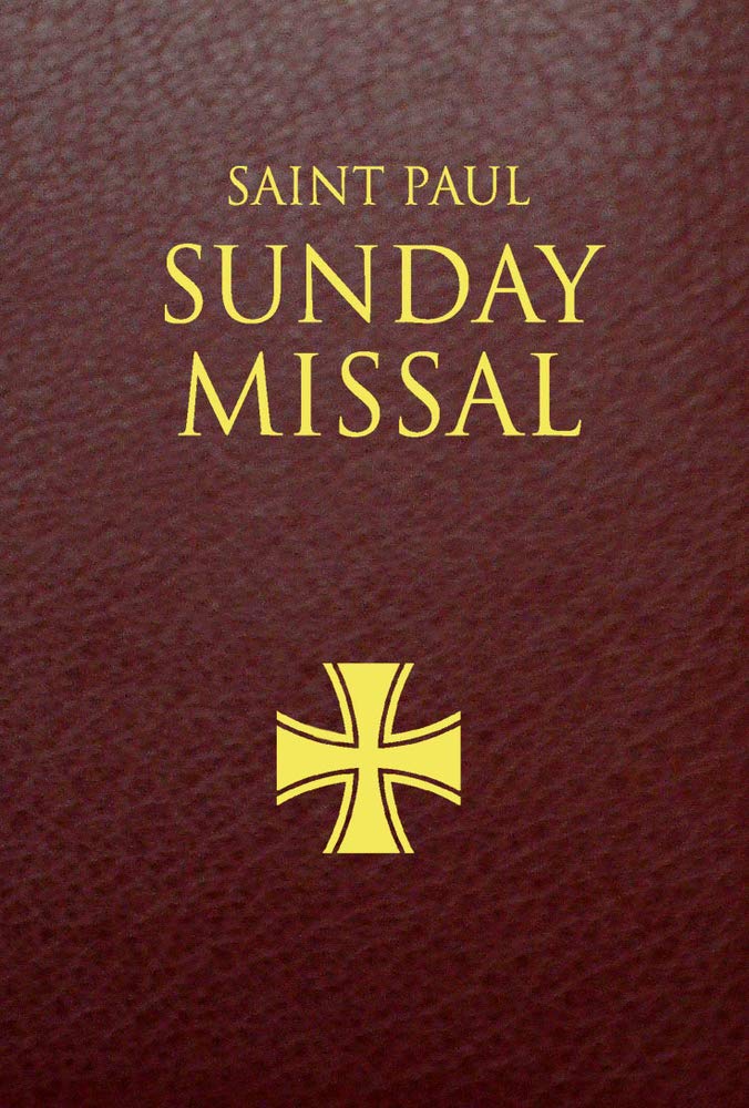 St. Paul Sunday Missal  Burgundy Leatherette,Used
