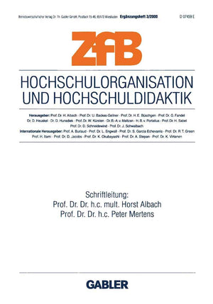 Hochschulorganisation und Hochschuldidaktik (ZfB Special Issue, 3) (German Edition),Used