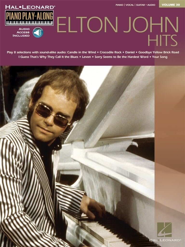 Elton John Hits: Piano PlayAlong Volume 30 (Bk/Online Audio) (Hal Leonard Piano PlayAlong),Used