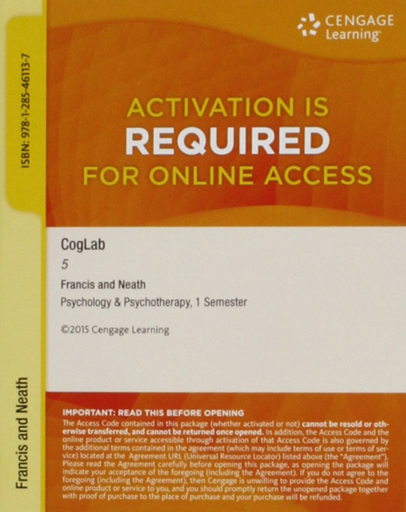 Coglab 5, 1 Term (6 Months) Printed Access Card