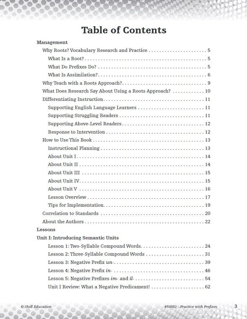 Practice with Prefixes (Getting to the Roots of ContentArea Vocabulary),Used