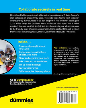 G Suite For Dummies (For Dummies (Computer/Tech)),Used